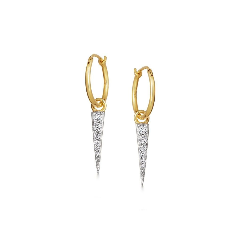 Mini Pave Spike Charm Hoop Earrings | Missoma