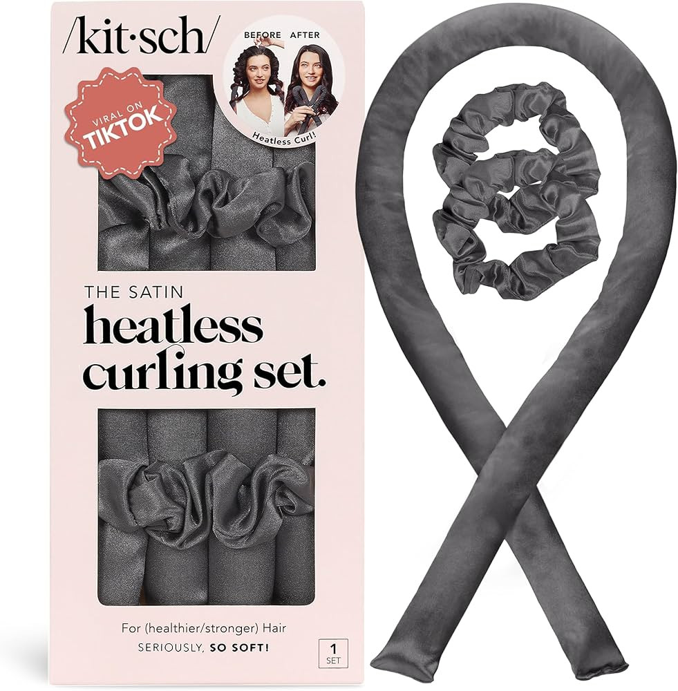 Kitsch Satin Heatless Hair Curler Set - Heatless Curls Overnight, Hair Rollers for Soft Curls & F... | Amazon (CA)