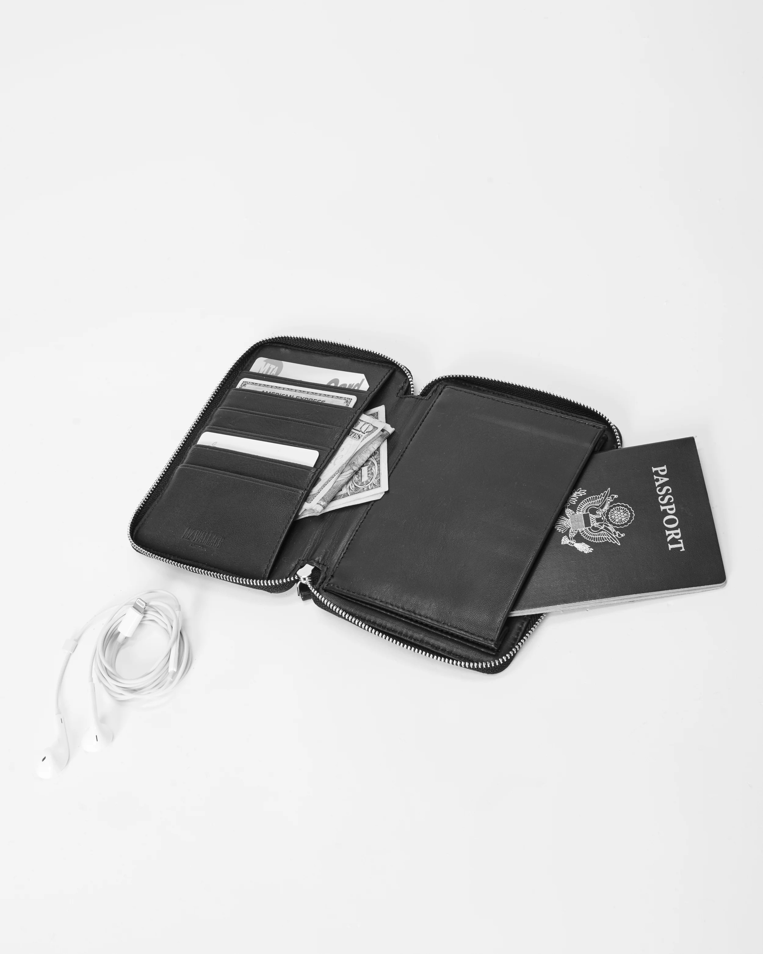 MZ Wallace Black Passport Organizer | MZ Wallace