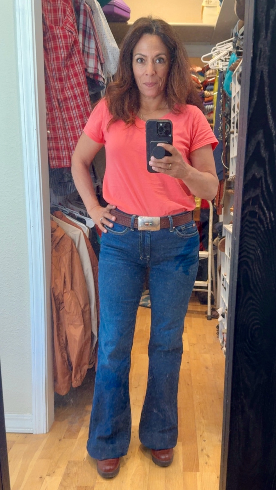 Perfect outfit for a day of packing and running errands. 🌺 Spring colors
#Petitefashion
#Westernstyle 
#HOCSpring

#LTKworkwear #LTKover40