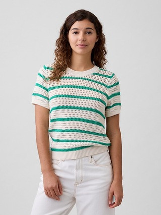 Relaxed Crochet Top | Gap Factory
