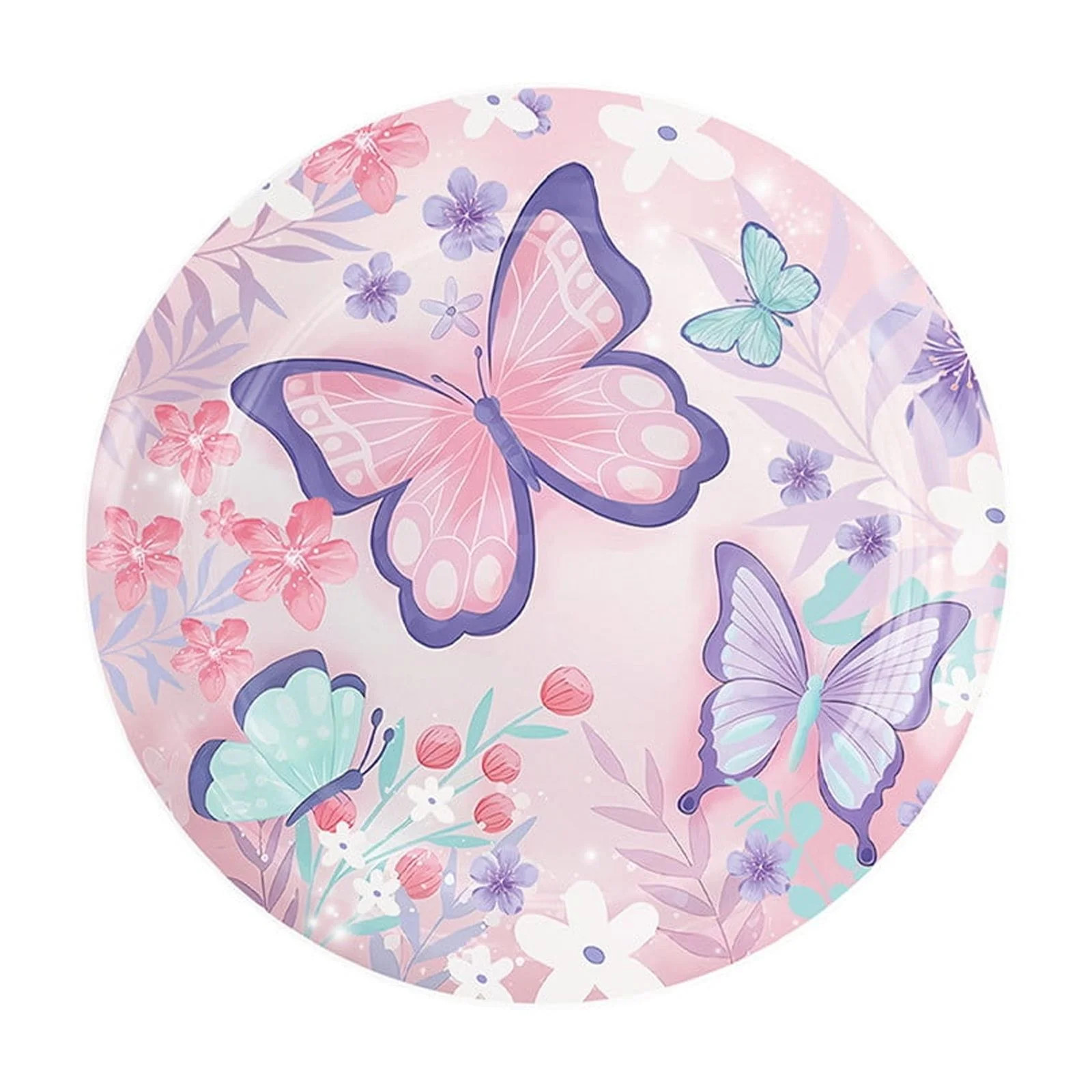 SLYNSHome 10 Pieces Disposable Plates Colorful Butterflies Tableware Birthday Party Supplies 7 in... | Walmart (US)