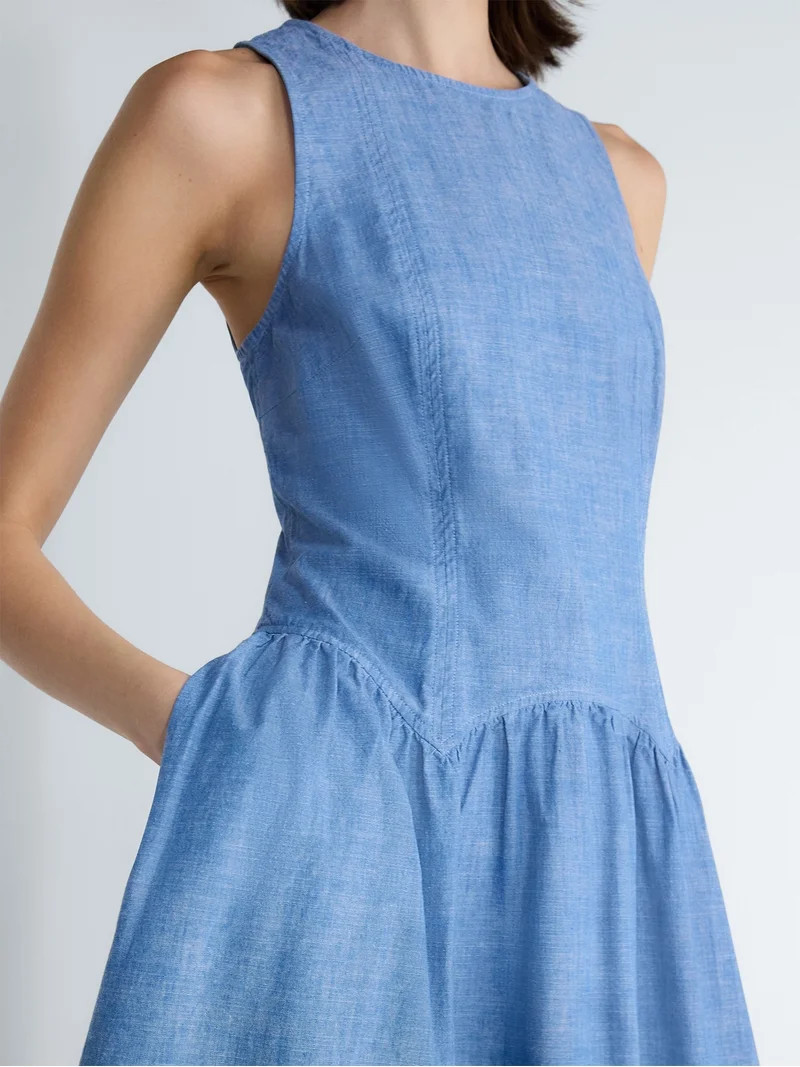 Free Assembly Women’s and Women's Plus Sleeveless Cotton Racer Back Maxi Dress, Sizes XS-4X | Walmart (US)