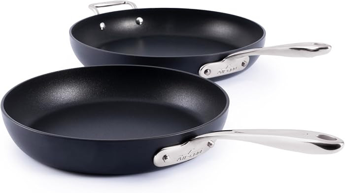All-Clad HA1 Expert Hard Anodized Nonstick Frying Pan Set, 2-Piece 10" & 12" Skillet Set, Dishwas... | Amazon (US)