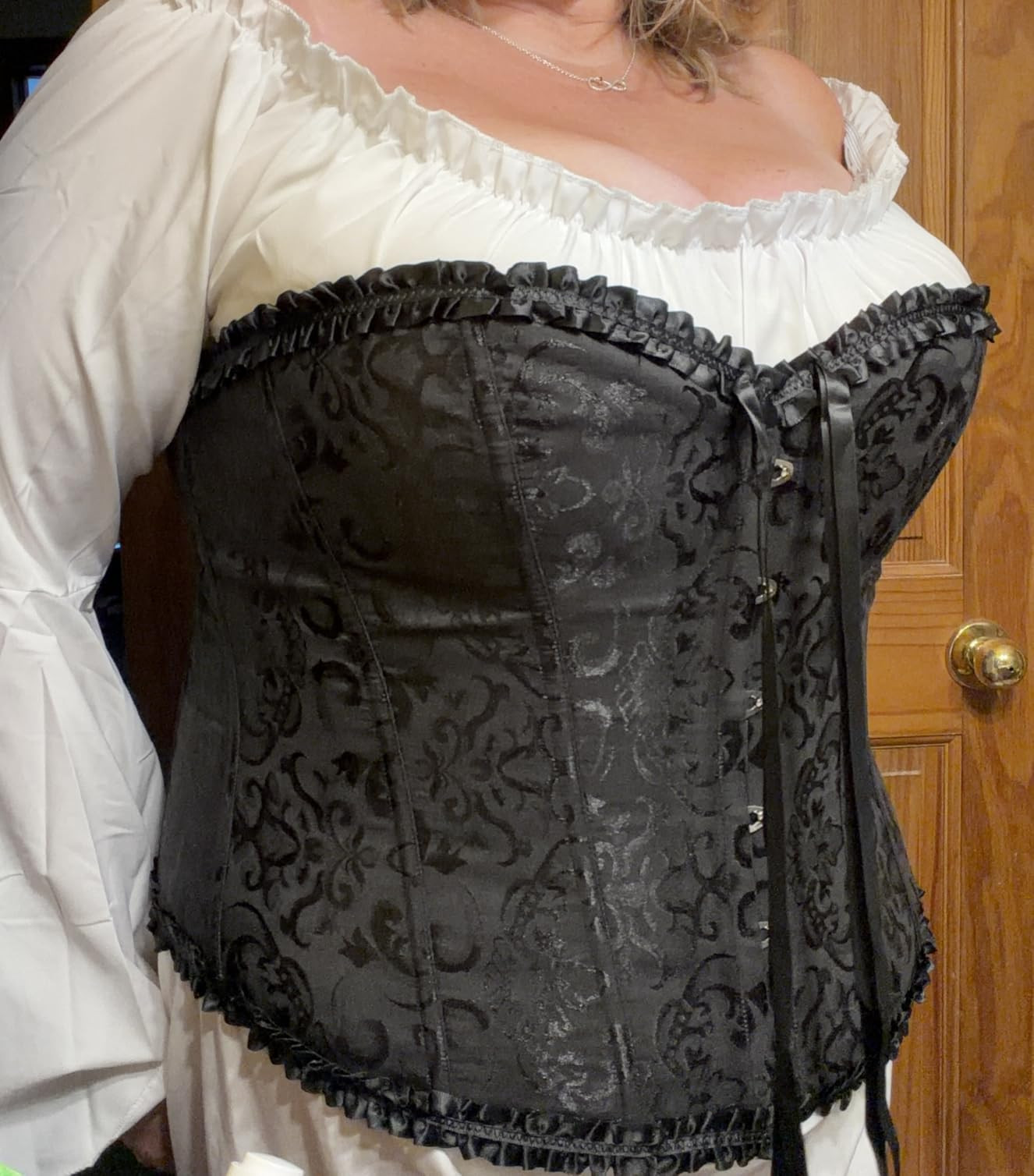 SZIVYSHI Corset Tops for Women, Bustier Shapewear Lingerie, Lace Waist Push Up Bodysuit | Amazon (US)