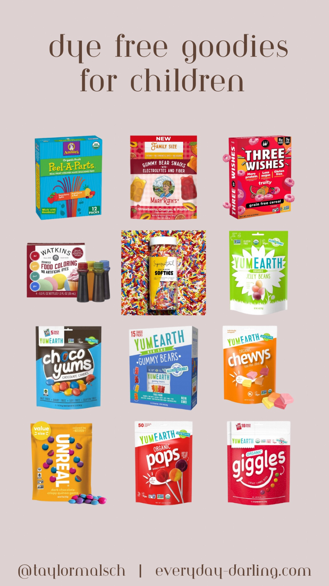 Going Dye Free: my top alternatives for children 


I’m going to be straight forward with you. Up until about a year ago I was absolutely clueless about the negative effects that food dye had on people, especially children. I have listed my favorite dye free alternatives. While these options aren’t considered healthy food choices because they are still sweet treats, knowing that are free of artificial dyes is the goal I am looking to achieve for our family. 

Read more at everyday-darling.com

#LTKfamily #LTKkids