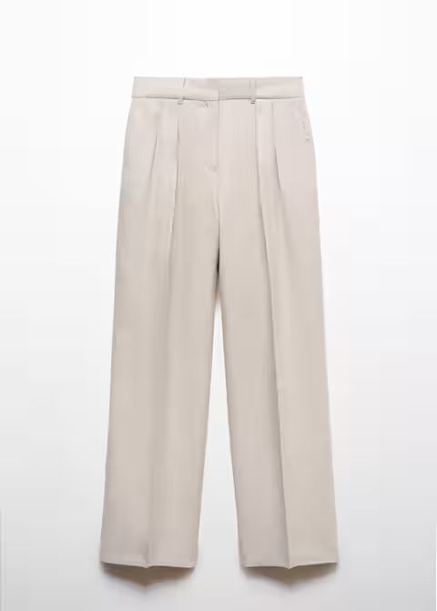 100% linen straight pants -  Women | Mango USA | MANGO (US)