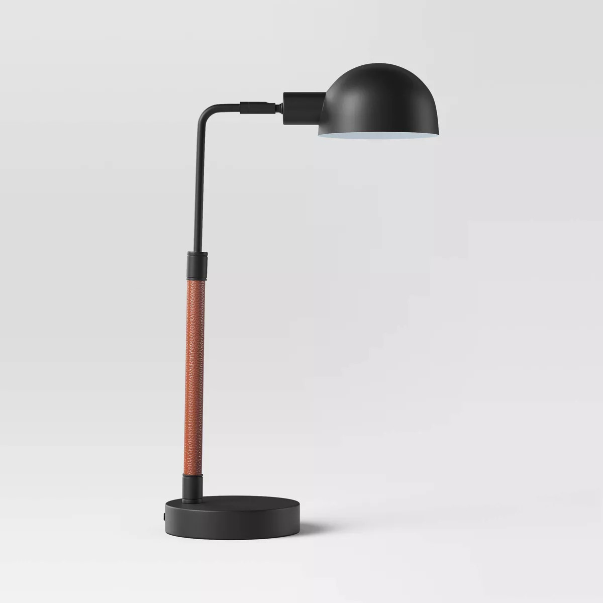 Pharmacy Task Lamp with Faux Leather Wrap Black (Includes LED Light Bulb) - Threshold™ | Target