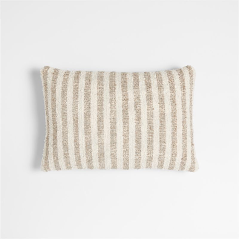 Pansy 22"x15" Stripe Outdoor Lumbar Pillow by Leanne Ford + Reviews | Crate & Barrel | Crate & Barrel