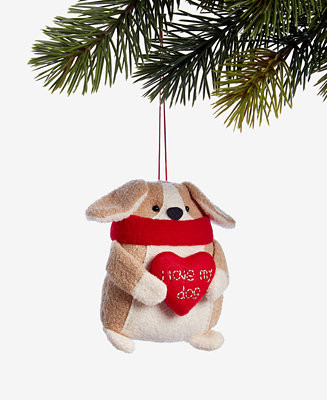 Holiday Lane Pets Fabric Dog Ornament, Macy's Exclusive - Macy's | Macy's