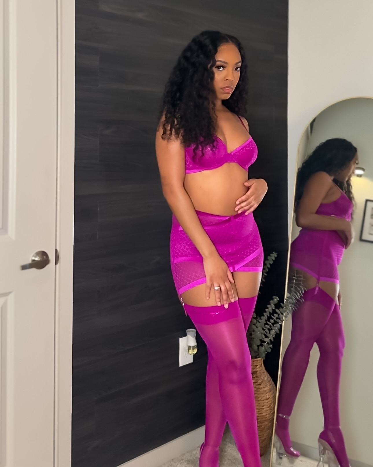 @savagexfenty #SavageXAmbassador New Year, New Lingerie - 

This is from the “Show N Tell” collection by Savage x Fenty.. 

Show N’ Tell Mesh Unlined Demi Bra: Flattering neckline, sexy diamond mesh fabric, luxuriously breathable.

Show N’ Tell Mesh String Bikini Panty: Sexy mesh with diamond pattern, fold over elastic waistband for comfortable stretch.

Show N’ Tell Mesh Garter Skirt: Supportive boning hugs hips, sexy mesh fabric with diamond pattern for breathable wear.

Absolutely love and can’t wait to wear for somebody’s son! Valentine’s Day is up next!! Click that link to get this vibrant set. 

Shop the link in my bio: https://x.savagex.com/Ambassador 

I post new styles every month. Click the follow button so you don’t miss a drop. 🤍

🔑: lingerie, savage x fenty lingerie, fenty lingerie, savage x fenty bra, savage x fenty store, savage x fenty membership, savage x fenty underwear, savage x fenty bras, rihanna savage x fenty, savage x fenty near me, 
savage x fenty by rihanna, savage x fenty ambassador, savage x fenty lingerie, savage x fenty plus

#BlackCreator #DallasContentCreator #DallasInfluencer #Explore #ExplorePage #ForYouPage #LTKInfluencer #NoteasilybrokAN #UGCCreator #UGCContentCreator #UGC #SavageXAmbassador #SavageXFenty #SavageXGang #ValentinesDay2025 #NewYearNewLingerie