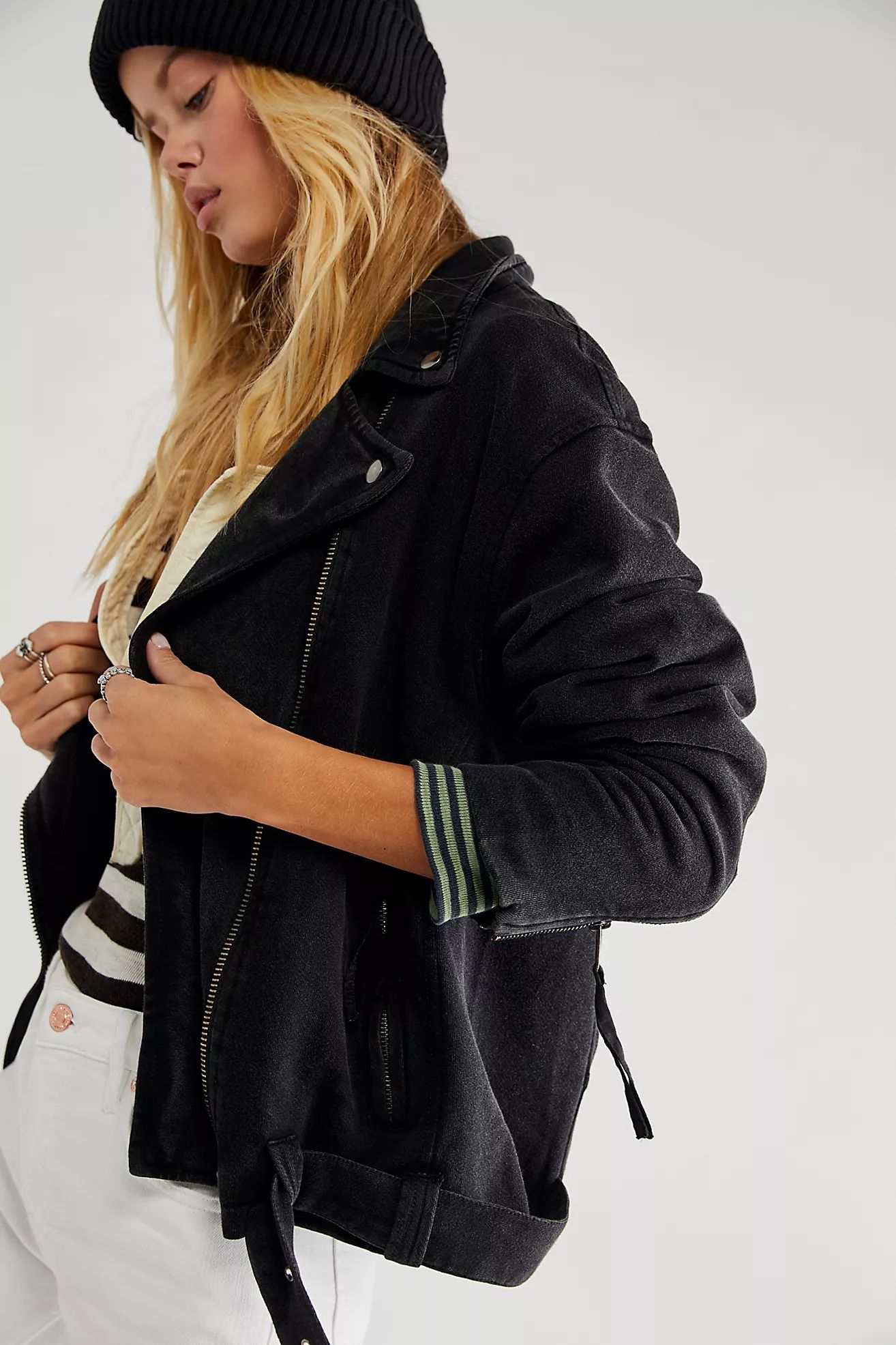 Rebel Rebel Knit Moto Jacket | Free People (Global - UK&FR Excluded)