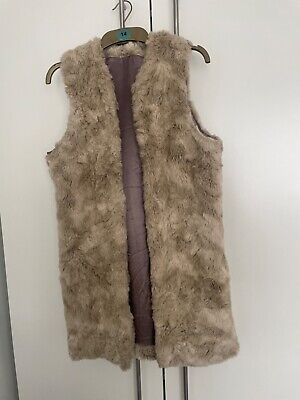 LADIES VINTAGE FRENCH CONNECTION FAUX FUR GILET SIZE 6  | eBay | eBay US