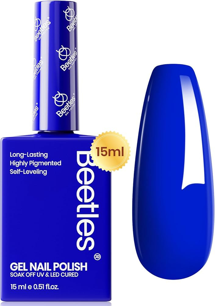 Beetles Blue Gel Nail Polish 15ml Paulina Lapis Blue Color Noble Night Nail Polish Soak Off Uv LE... | Amazon (US)