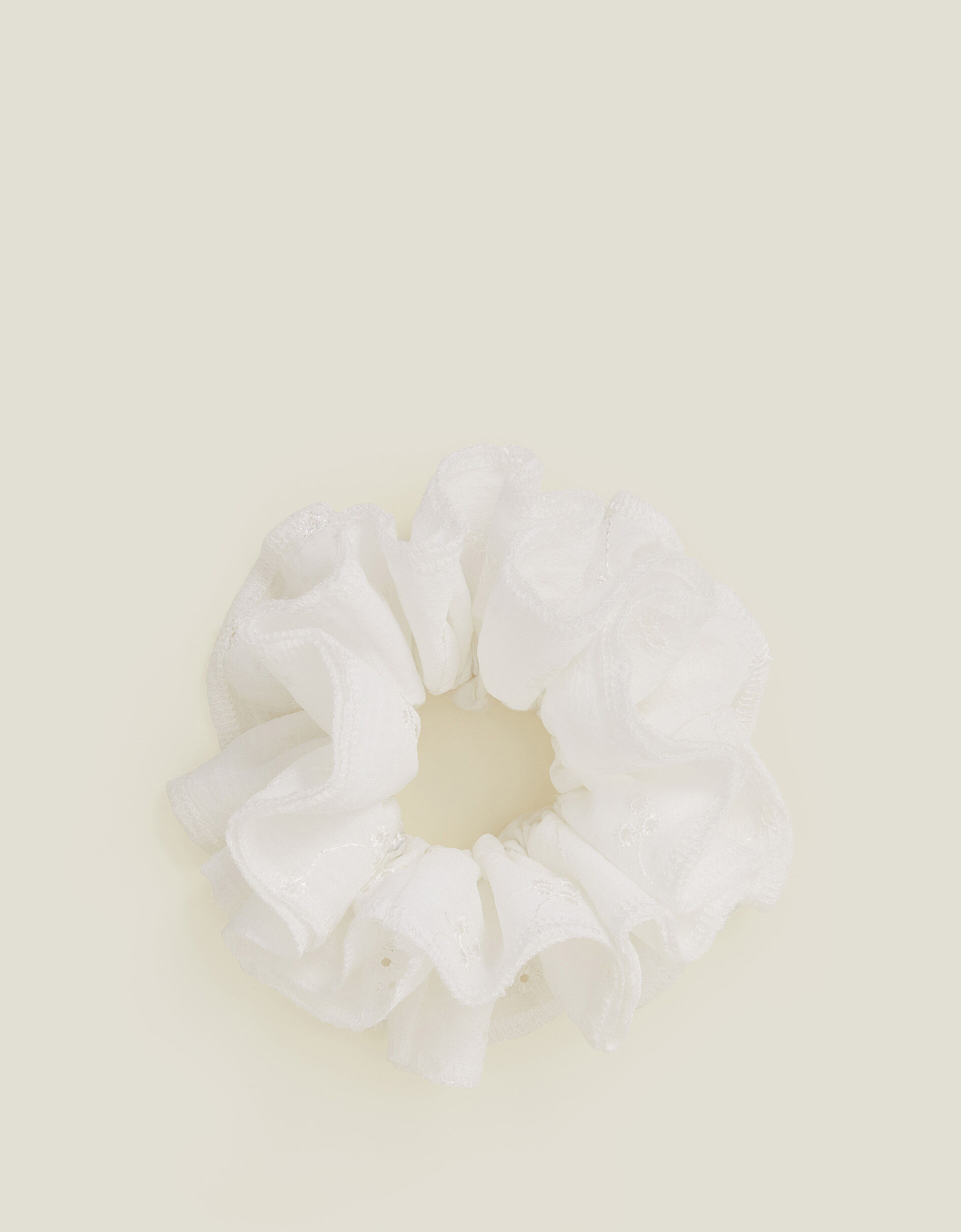 Oversized Layer Broderie Hair Scrunchie | Accessorize (Global)
