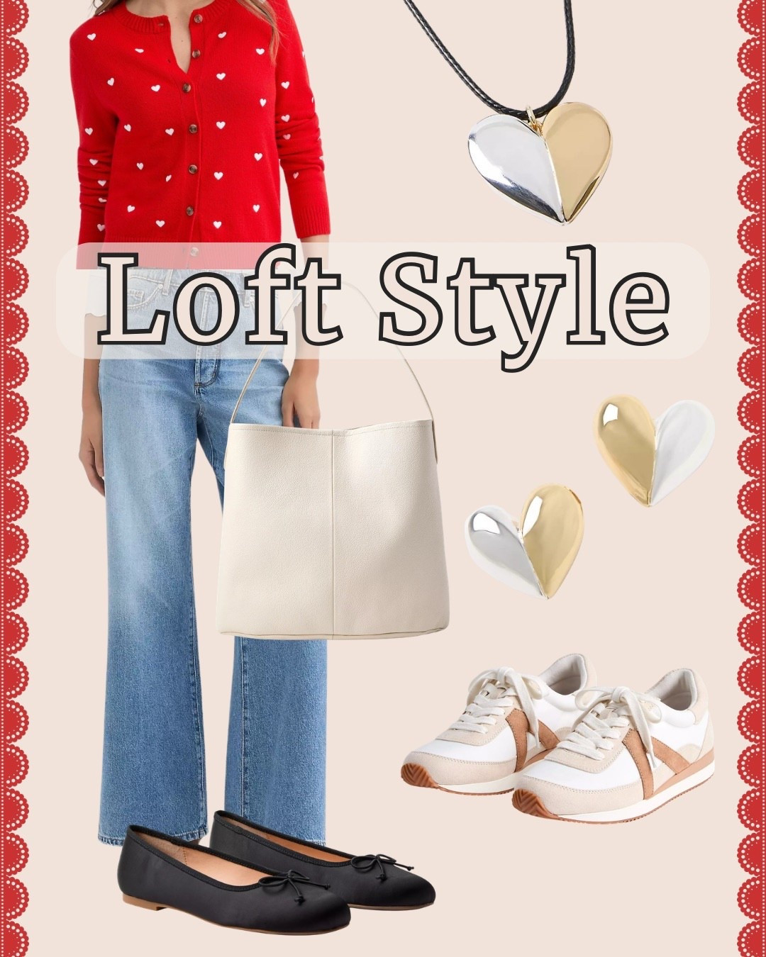 Valentines Day Outfit 🤍 Loft Style OOTD

#LTKOver40 #LTKPetite #LTKValentine