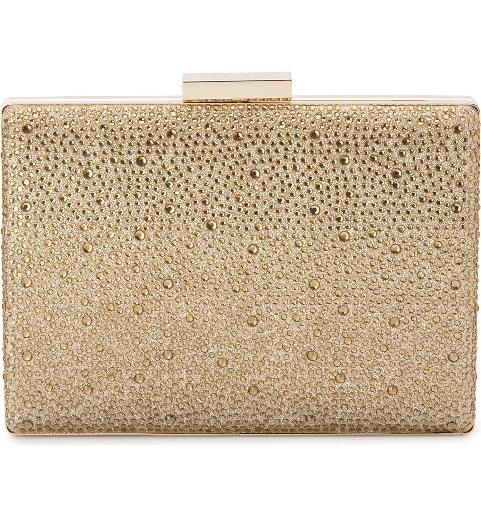 Olga Berg Gabby Metallic Hot Fix Crystal Clutch | Nordstrom | Nordstrom