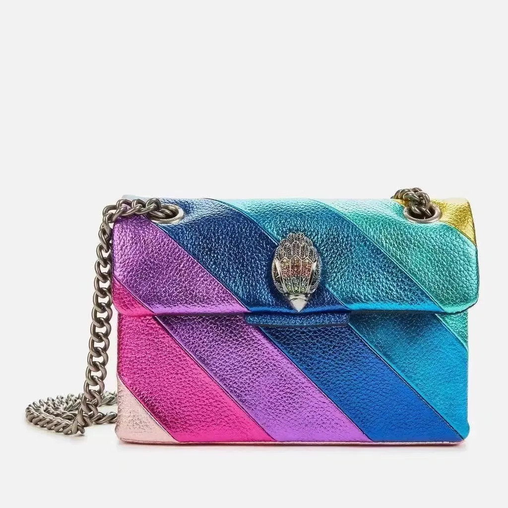 Kurt Geiger Mini Kensington Shoulder Bags Real Leather Handbag Women Rainbow Cow Leather Eagle Cr... | DHGate