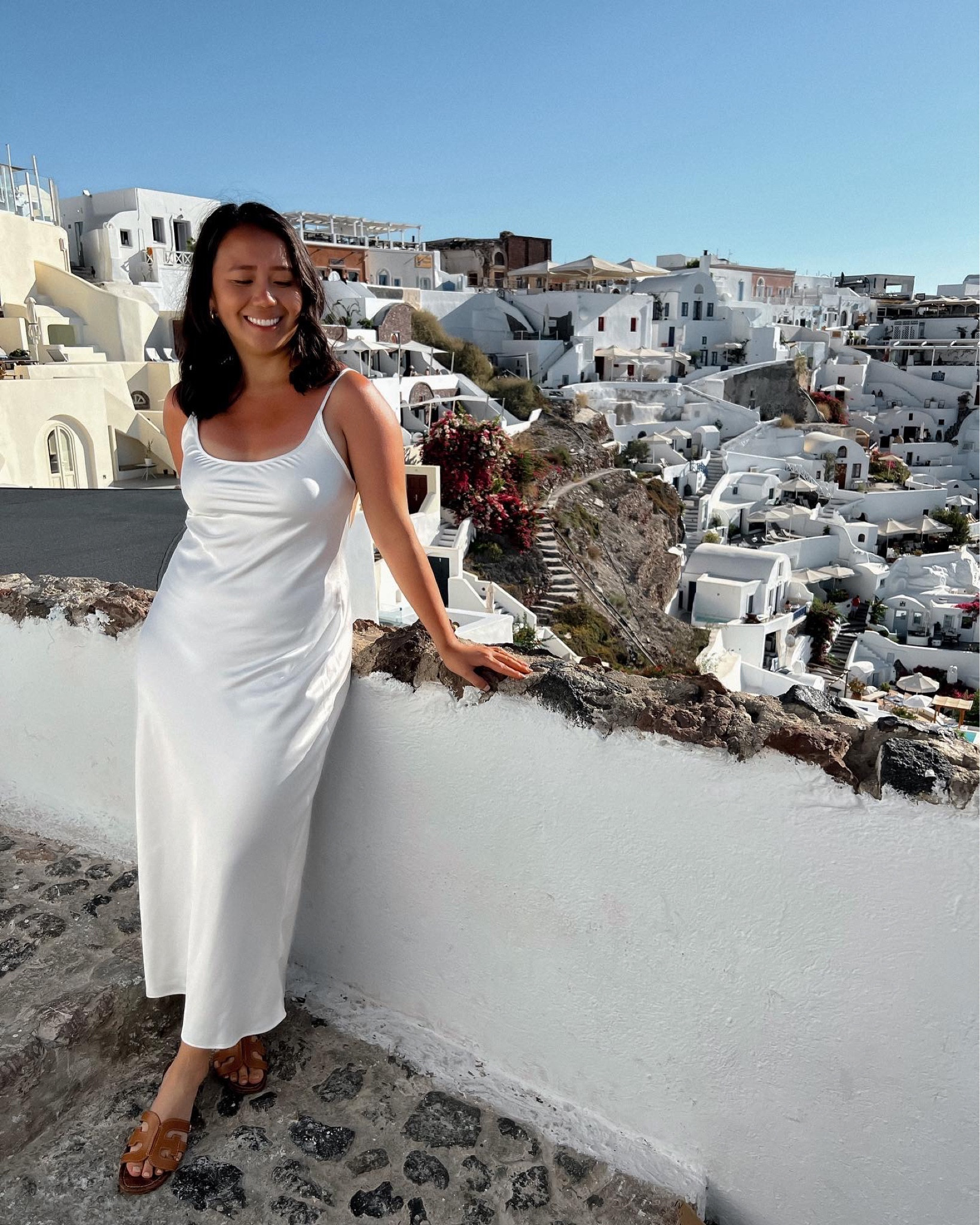 Oia slip dress 

Slip dress- Zara (ref 3676/840) size S 
Sandals- size 6

Slip dress, petite slip dress, minimal backless slip, backless slip dress, satin dress, honeymoon dress

#LTKunder100 #LTKstyletip #LTKtravel