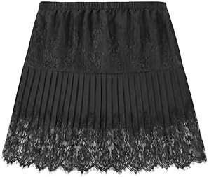 Girstunm Women's Mini Adjustable Removable Layered Sweep Shirt Underskirt Shirt Extender with But... | Amazon (US)