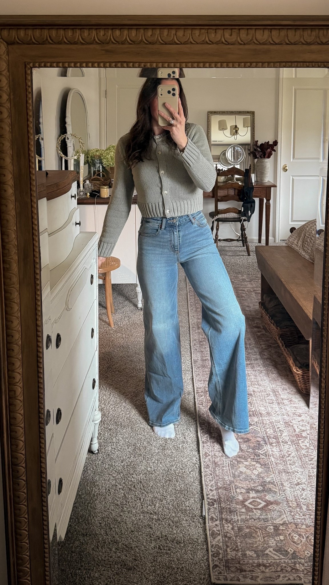 Wide leg jeans for taller girls.

#LTKootd #LTKTall