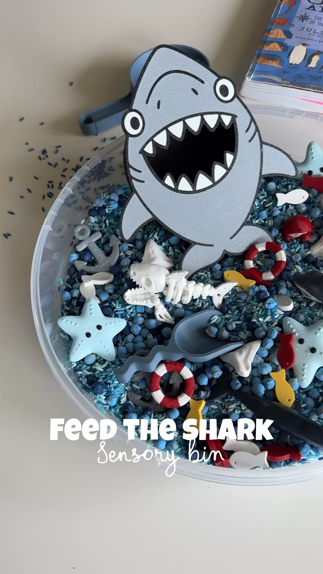Shark week sensory bin

#LTKmomlife #LTKKids #LTKHome
