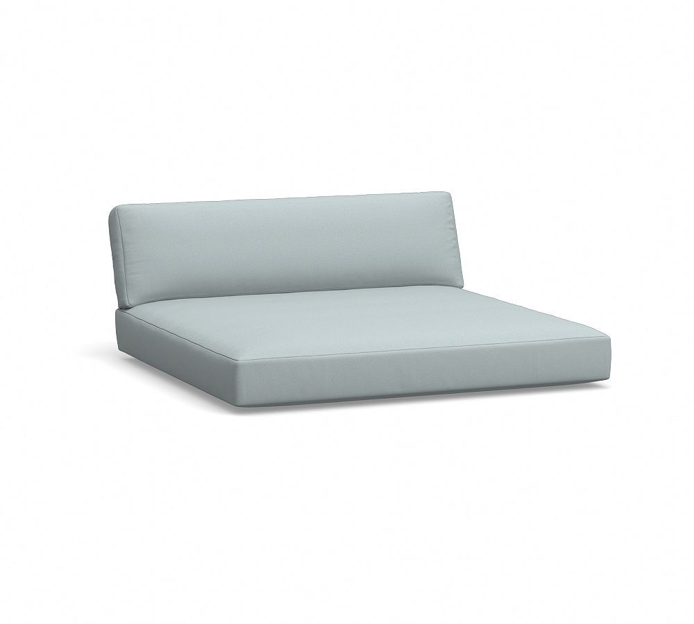 Malibu Platform Outdoor Daybed Cushion; Sunbrella(R)Plainweave, Sky | Pottery Barn (US)