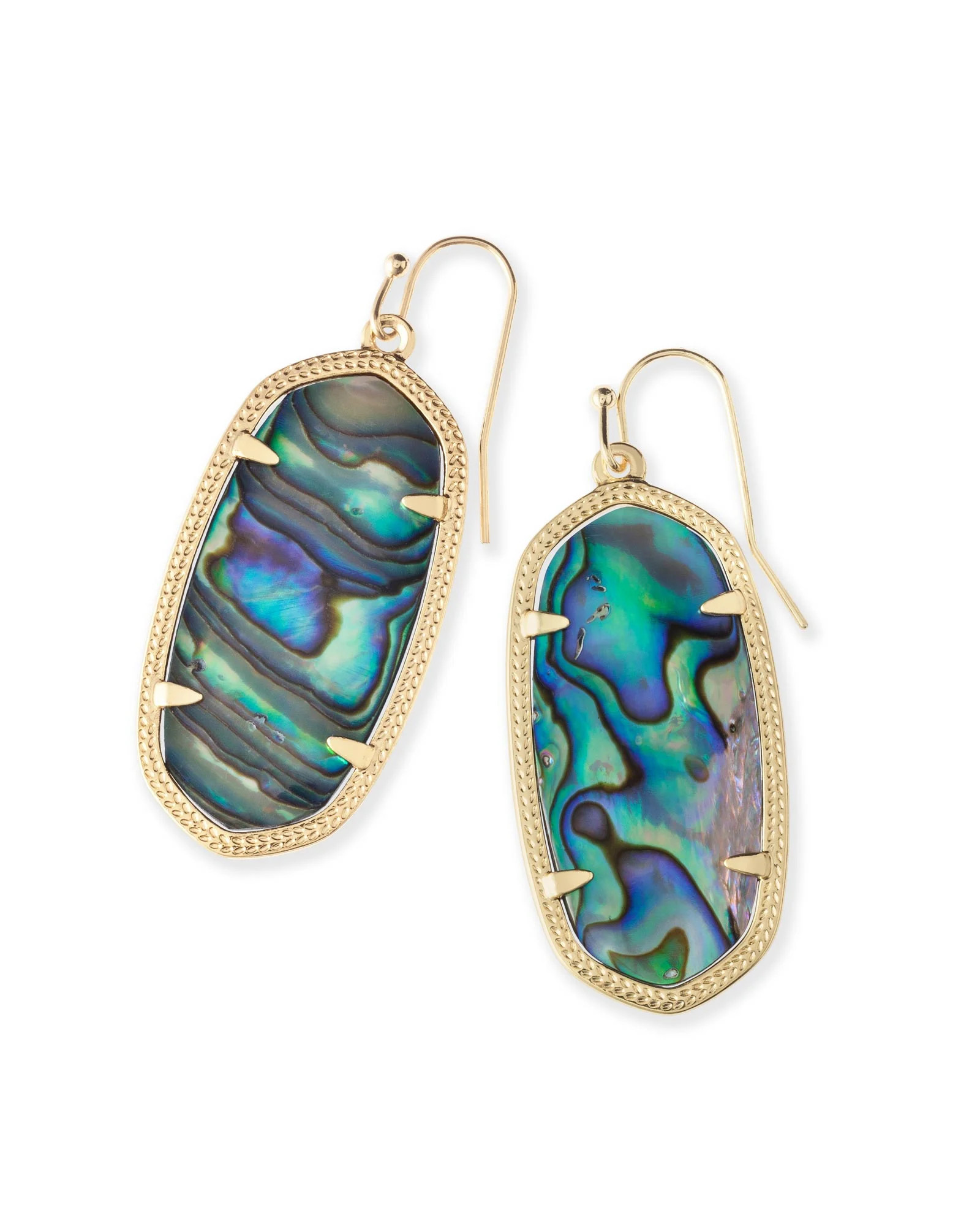 Elle Gold Drop Earrings in Abalone Shell | Kendra Scott