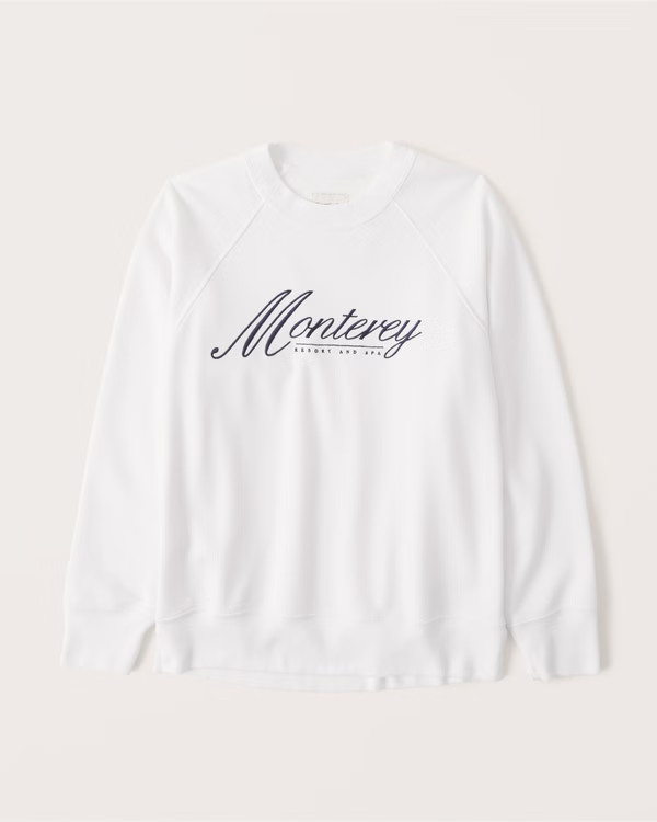 Women's Boyfriend Crew California Graphic Sweatshirt | Women's Tops | Abercrombie.com | Abercrombie & Fitch (US)