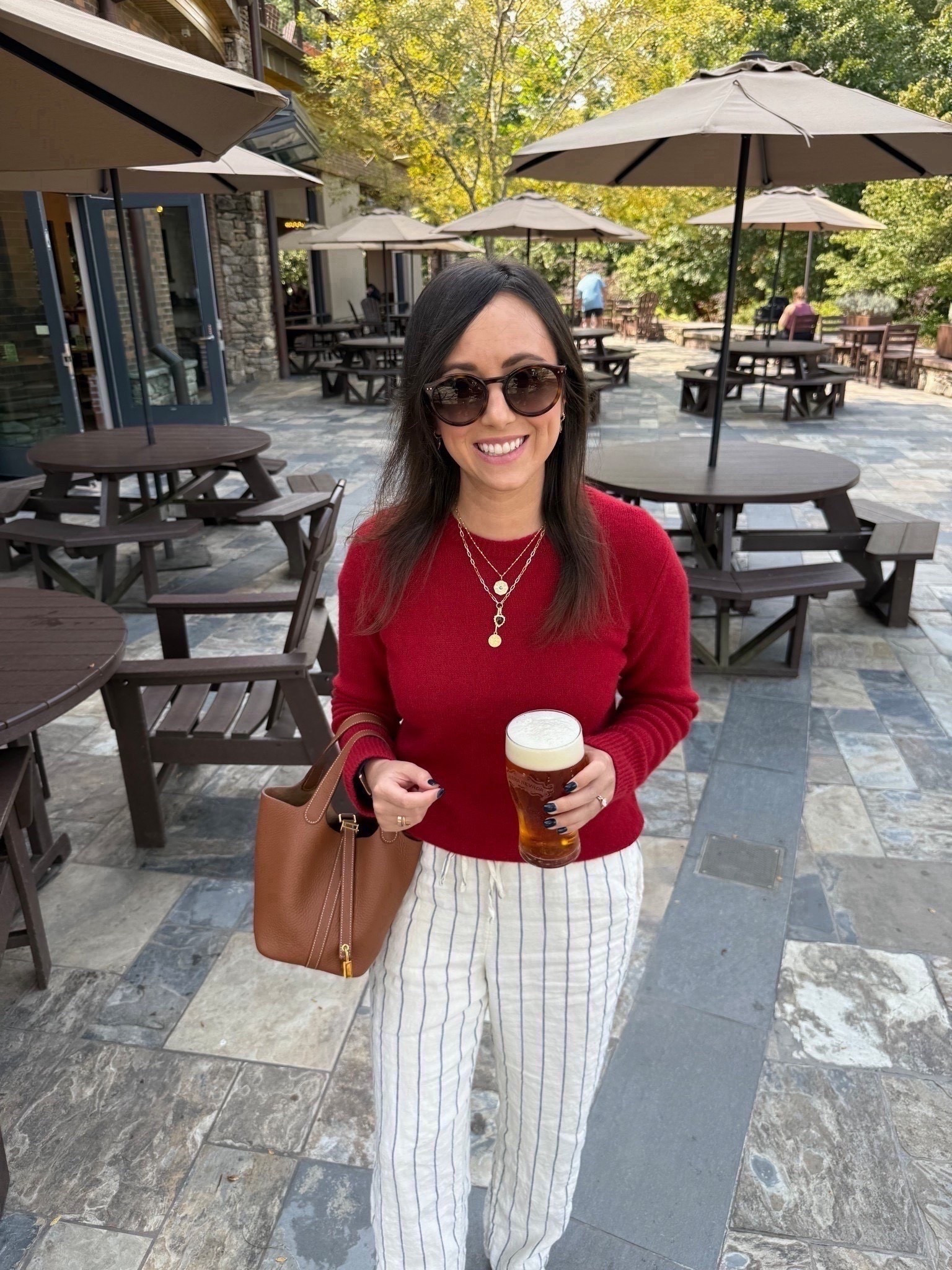 Red cashmere sweater with stripe linen pants




#LTKSeasonal #LTKFindsUnder100 #LTKootd