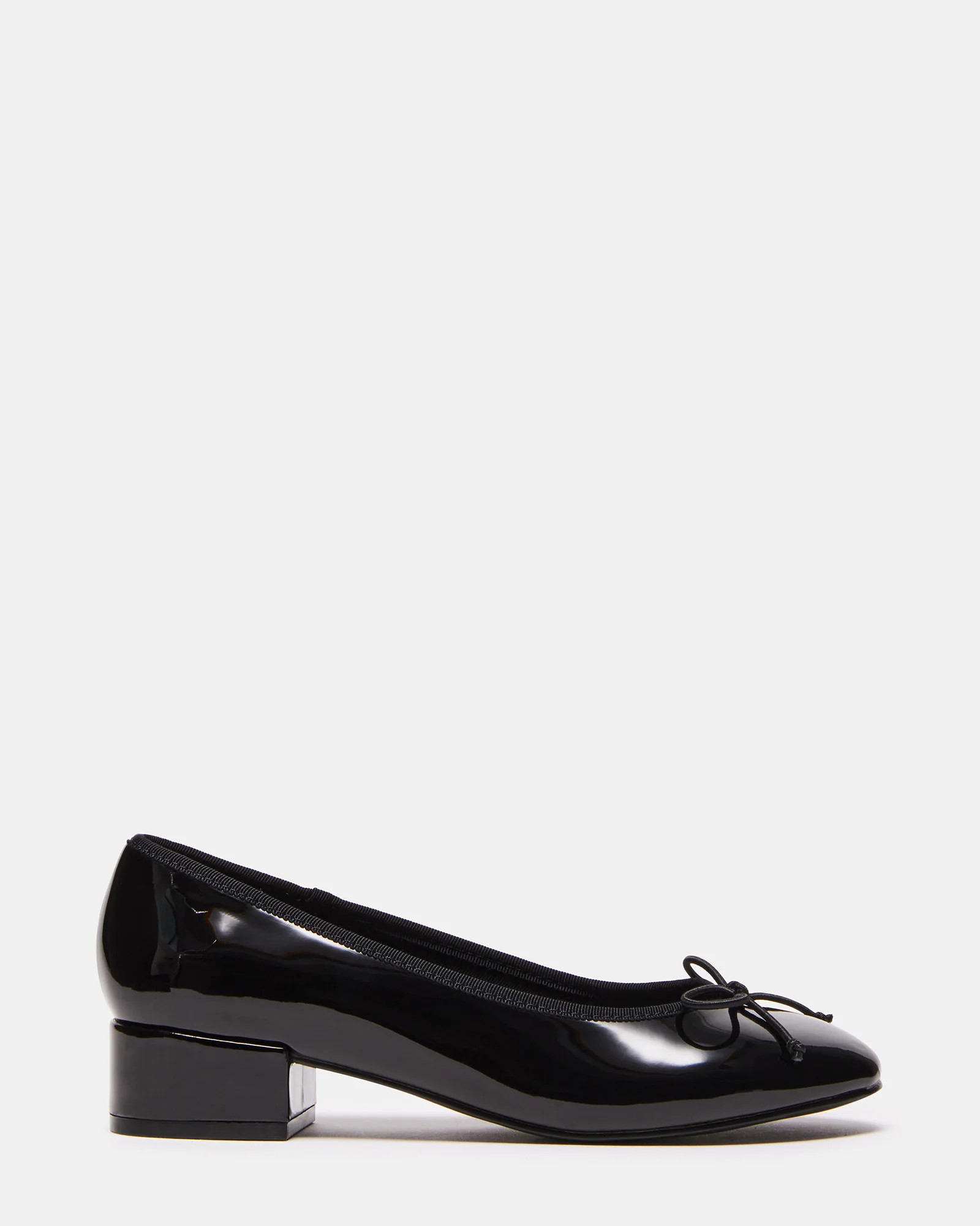 CHERISH Black Patent Slip-On Heels | Women's Heels | Steve Madden (US)