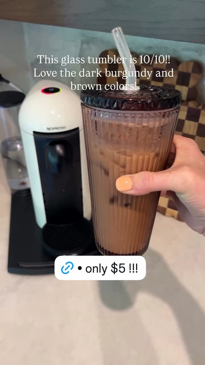 This glass tumbler is 10/10!! Love the dark burgundy and brown colors!

#LTKSeasonal #LTKHome