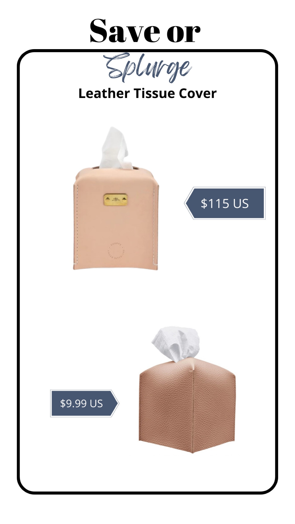 It’s cold seasons!  Dress up those tissue boxes with a little leather.  The bottom one is faux leather but highly rated! 

Kleenex box, tissue cover decor 

#LTKhome