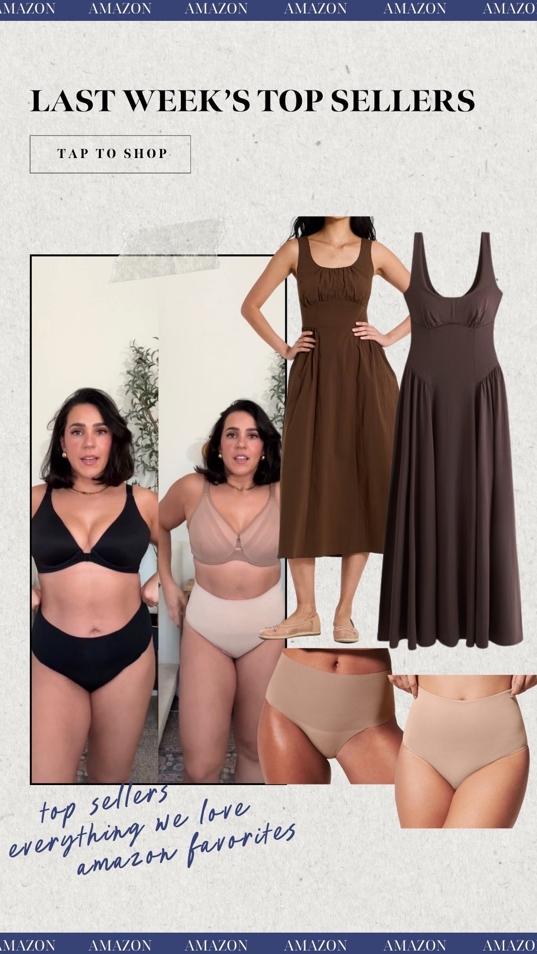 Last weeks top sellers! Abercrombie bra free knit dress & target lookalike version, my two favorite undies undetectable (everyday smoothing) & extraordinary (everyday shaping)

#LTKMidsize #LTKSeasonal #LTKootd