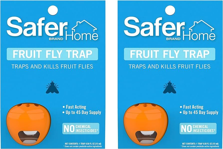 Safer Brand Home SH500SR Indoor Fruit Fly Trap – Ready-to-Use, Non-Staining, No synthetic Insec... | Amazon (US)