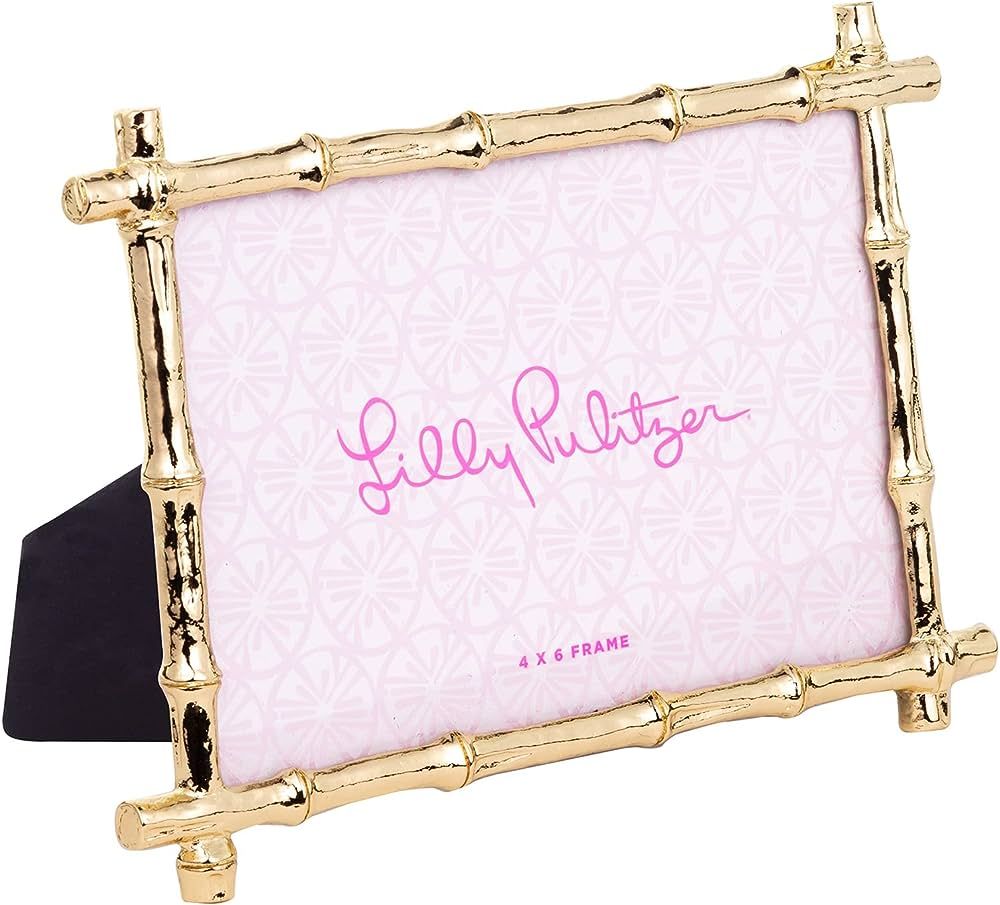 Lilly Pulitzer 4x6 Picture Frame, Decorative Photo Frame for Tabletop, Metal Frame with Glass Fro... | Amazon (US)