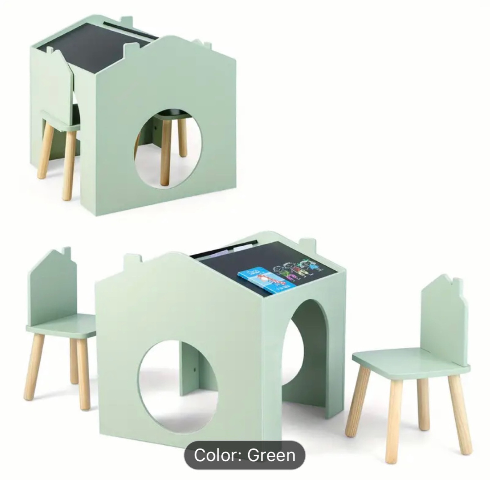Matcha green house shaped drawing homework table for your kids! 

#LTKHome #LTKKids #LTKFamily