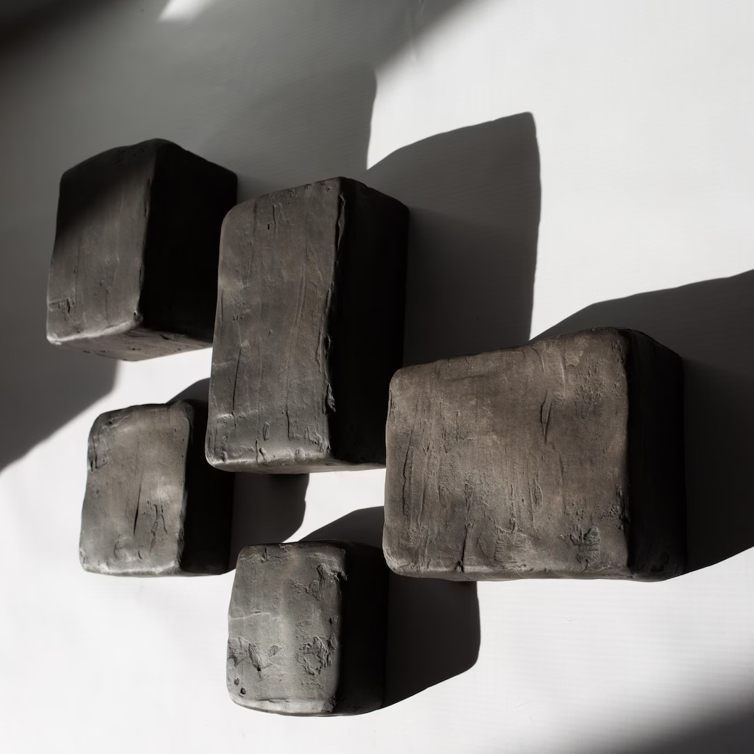 Textured Wabi Sabi Wall Art, Dark Brown Boho Wall Hanging, Japandi Decor, Modern Abstract Geometr... | Etsy (US)