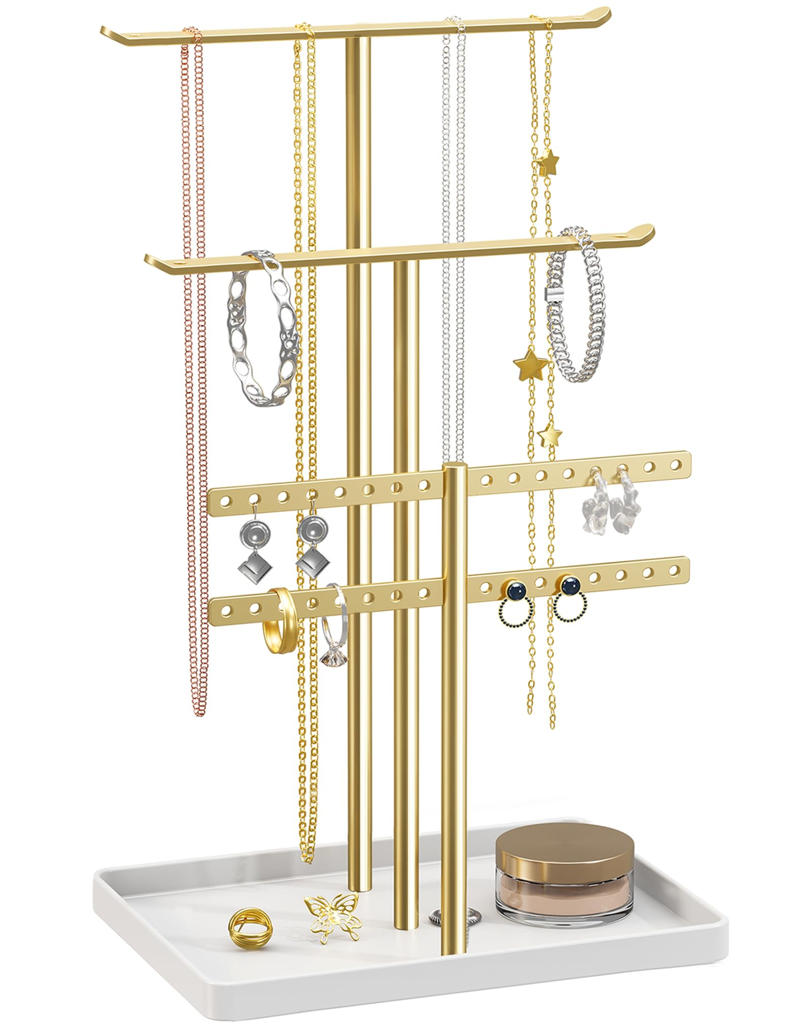 pickpiff Jewelry Stand Holder Organizer: 14.5" Sturdy Hanger for 80 Pcs Jewelry, Gift for Women, ... | Amazon (US)