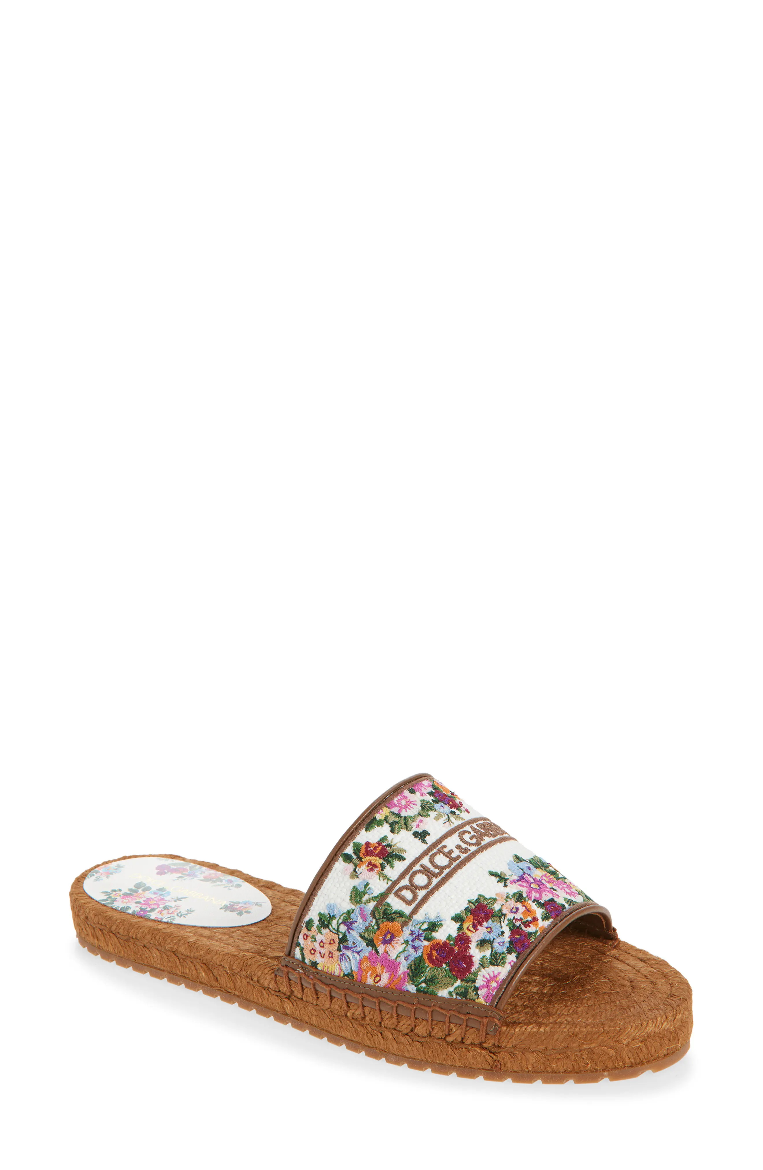 Floral Embroidered Flat Espadrille Sandal (Women) | Nordstrom | Nordstrom