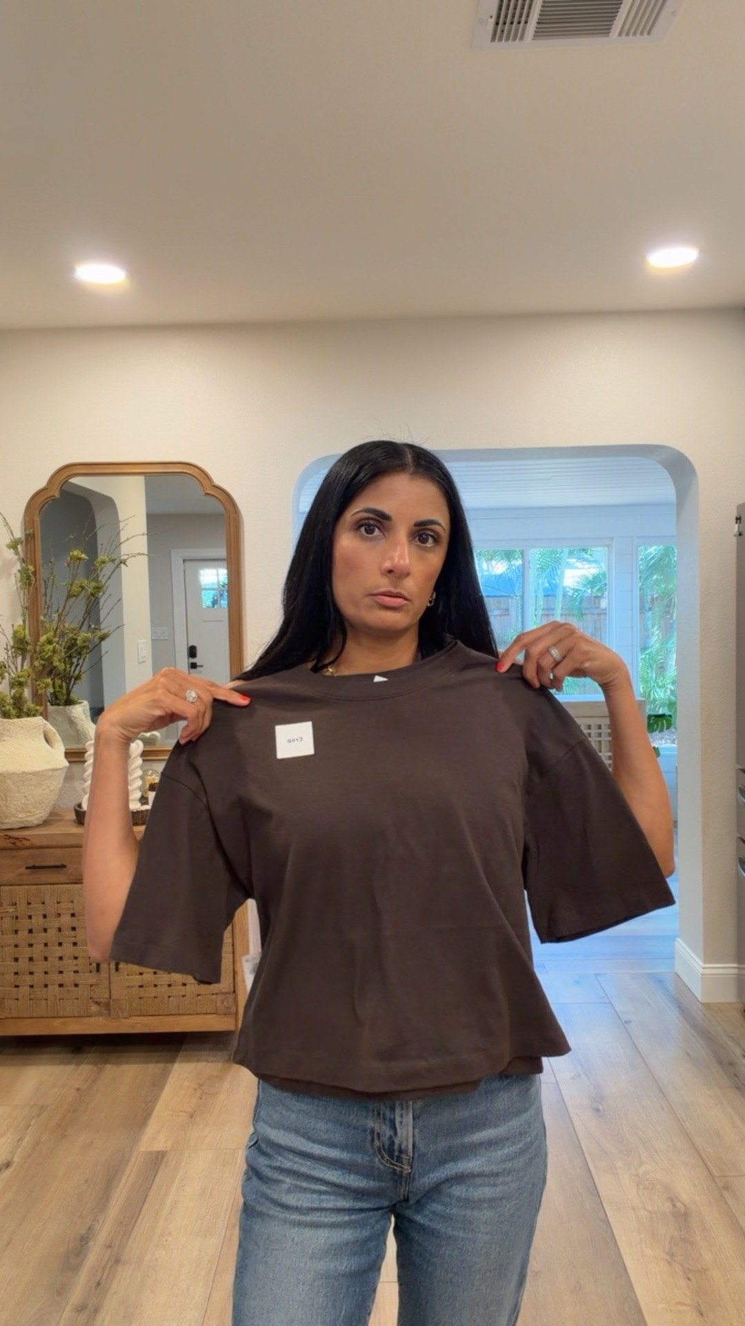 Size down in the crop tee’s￼

#LTKSaleAlert #LTKOver40