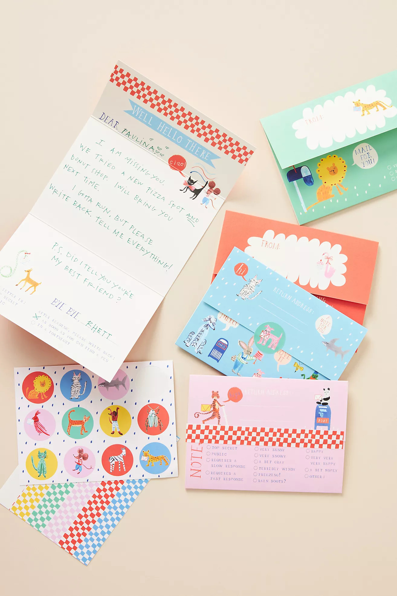 Animal Menagerie Stationery Kit | Anthropologie (US)