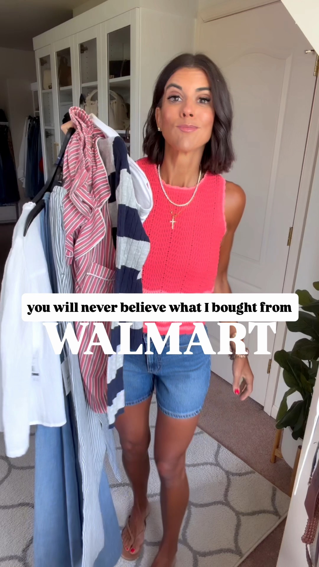 You will never believe what I bought from Walmart! I’m 5’5 for reference.
The first tank is from the little girls department. I’m usually a size xs in tops, and this is a size large: 
Size xs in pull on pants and tank.
Size xs in chambray dress
Size small in pjs
Size xs in white blouse, jean shorts tts 
Size small in striped cardigan.

#LTKootd #LTKSeasonal #LTKmomlife