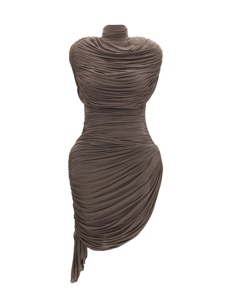 Magda Butrym Draped High Neck Dress | Cettire Global