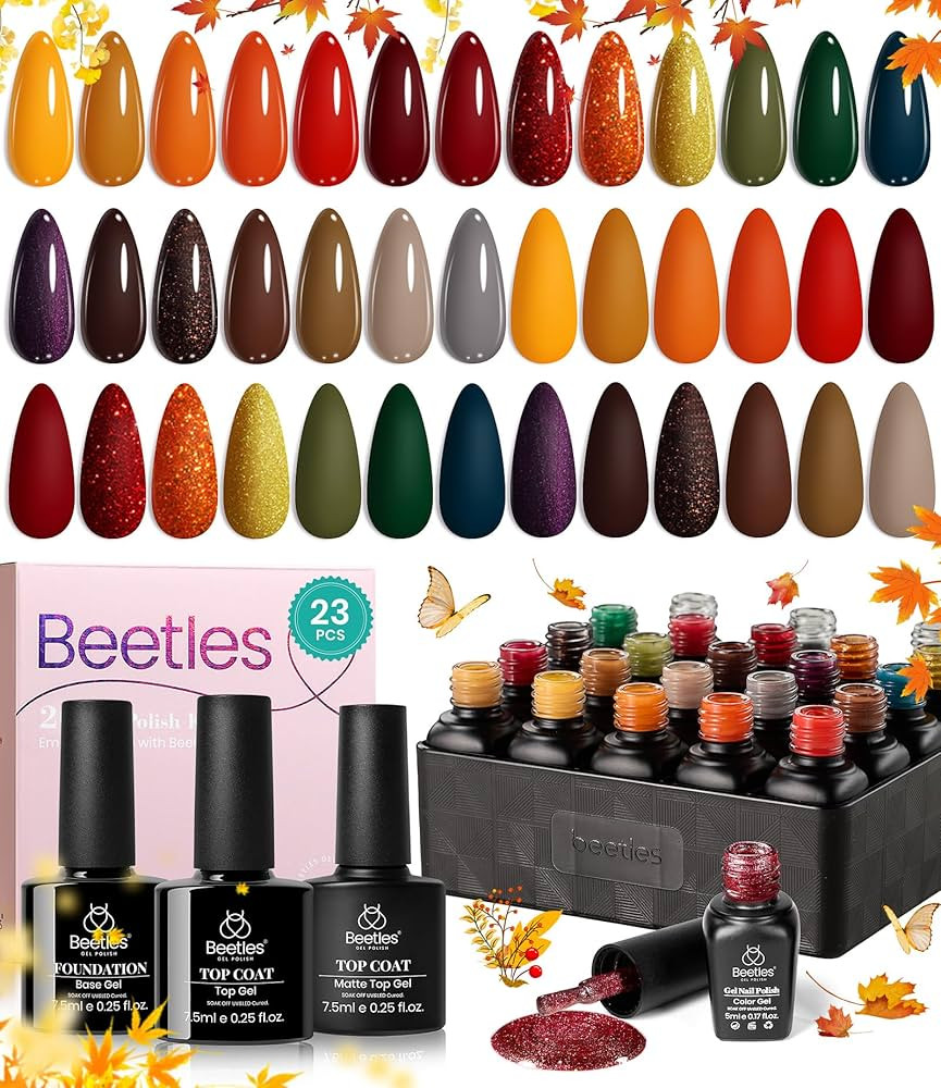 beetles Gel Polish Cozy Campfire Shade Collection - Fall Nail Fest Fall Gel Nail Polish Set, 20 C... | Amazon (US)