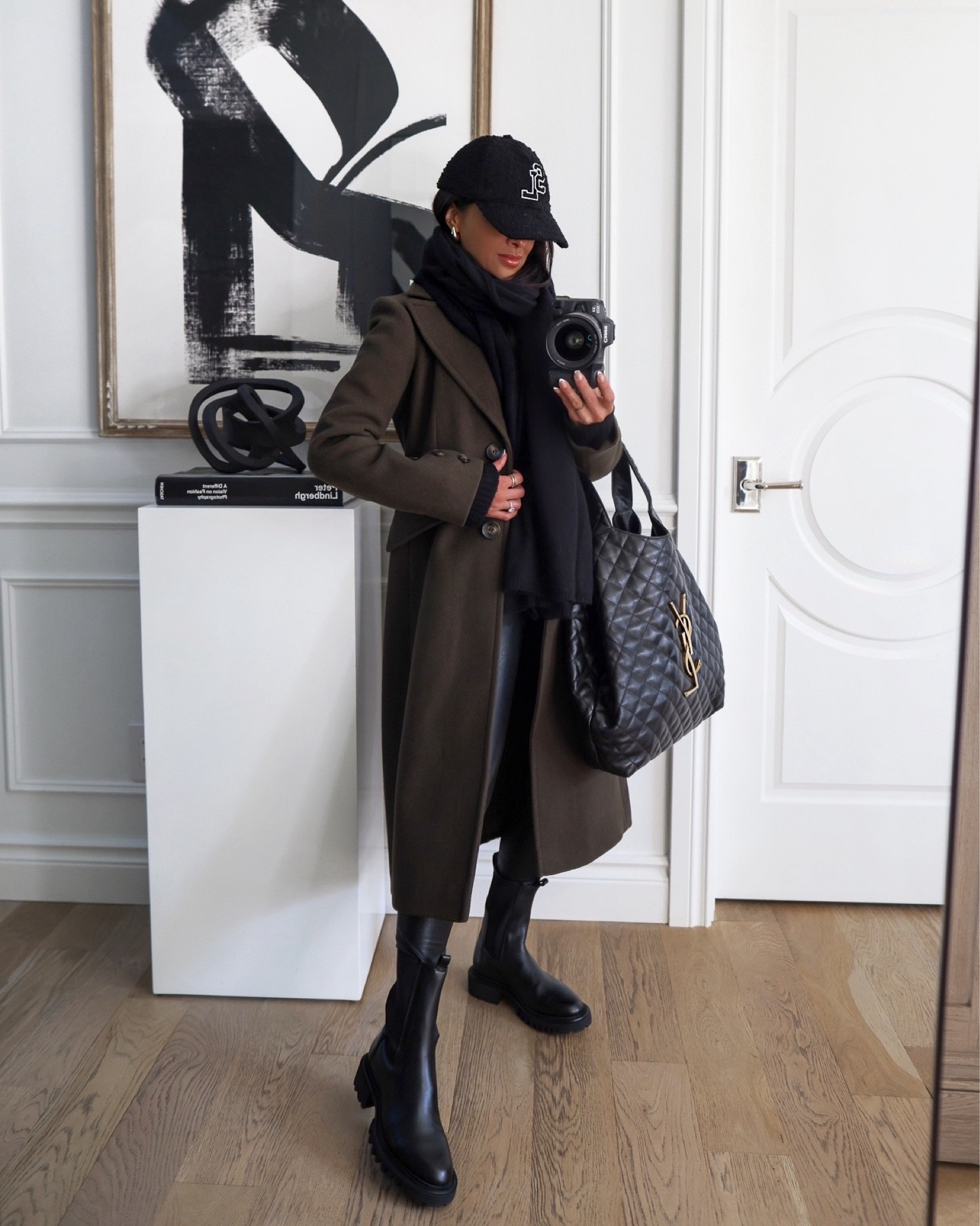 Casual fall outfit
Sam Edelman olive green coat
Commando faux leather leggings 
Chelsea boots / fall boots 

#LTKSeasonal #LTKStyleTip