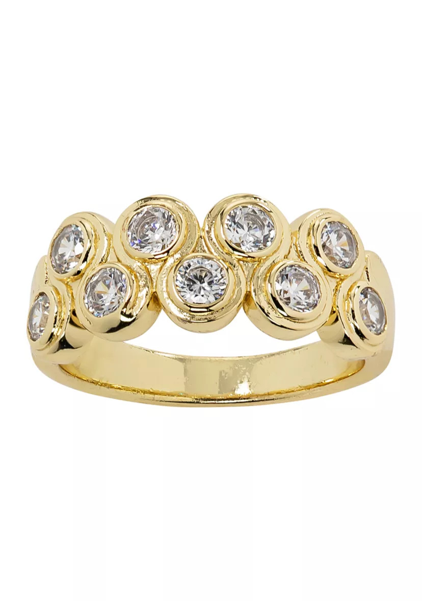 Round Cubic Zirconia Double Row Band Ring | Belk