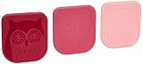 Tovolo Nylon Owl Set of 3 Pan, Reinforced Dishwashing Tool, Durable Plastic Dish Scrapers Safe for Nonstick Cookware & Cast Iron Skillets, Pink | Amazon (US)