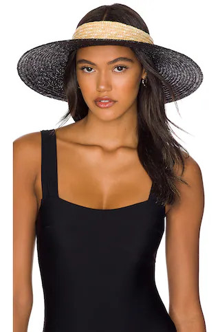 Brixton Joanna Visor in Black & Honey from Revolve.com | Revolve Clothing (Global)