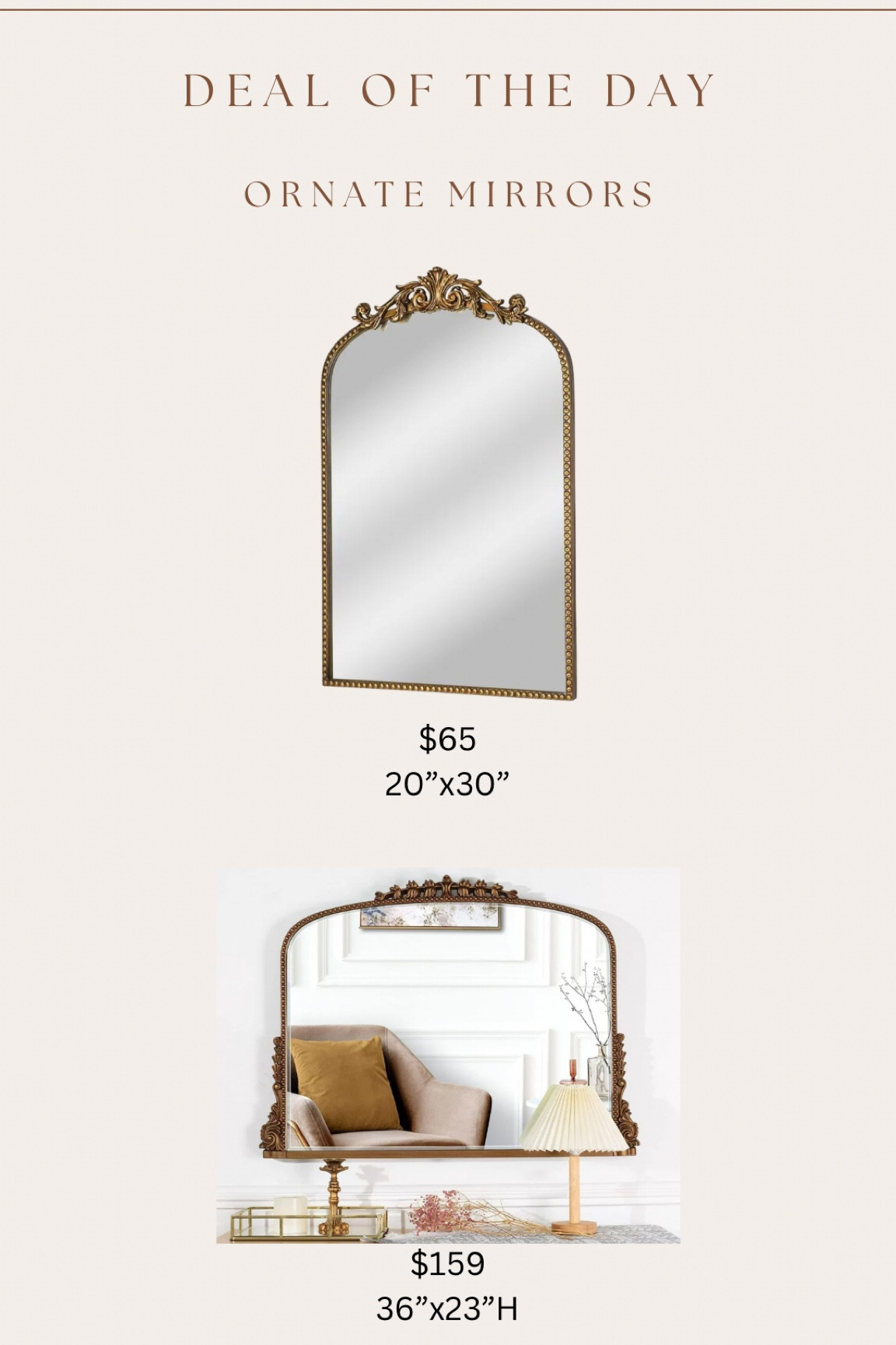 Great priced & reviewed ornate mirrors 🙌🏻 best price I’ve seen for each style with this level of detail! 

#LTKfindsunder100 #LTKhome #LTKsalealert